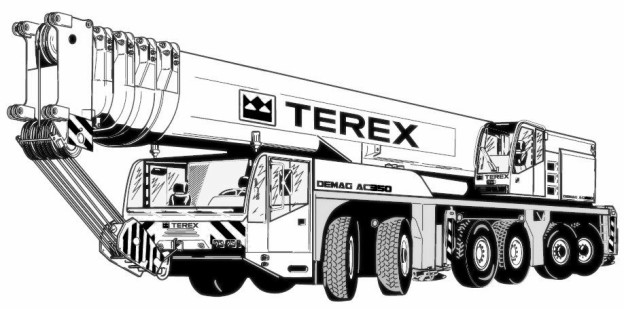 demag 350 ton crane load chart